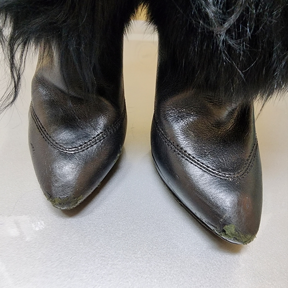 Vero Cuoio Women's Genuine Leather and Fur Knee High Boots, size 38 IT, 8 US - Picture 9 of 12
